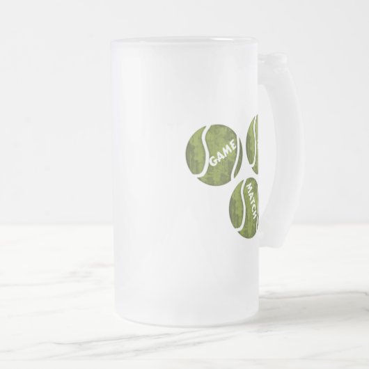 GAME SET MATCH MATGLAS BIERPUL (Voorkant rechts)