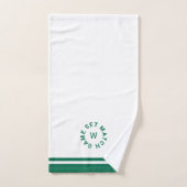 Game Set Match Monogram Groene Streep Tennis Handdoek (Handdoek)