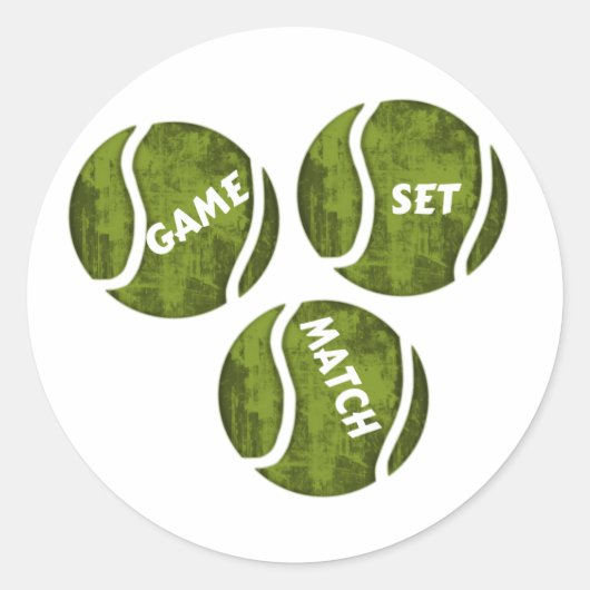 GAME SET MATCH RONDE STICKER (Voorkant)