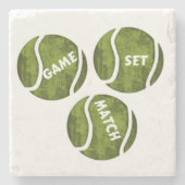 GAME SET MATCH STENEN ONDERZETTER (Voorkant)