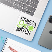 Game set match sticker (Laptop met iPhone)