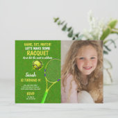 Game Set Match Tennis Birthday Invitation foto Kaart (Staand voorkant)