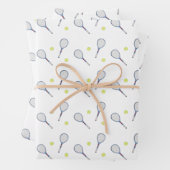 Game Set Match Tennis Gift Wrap Inpakpapier Vel (In situ)