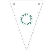 Game Set Match Tennis Gras Groen Vlaggetjes (Eerste vlag)