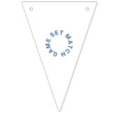 Game Set Match Tennisbaan Blauw Vlaggetjes (Eerste vlag)