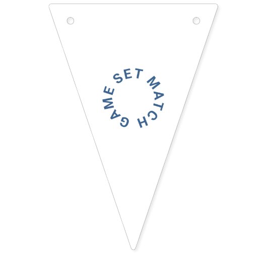 Game Set Match Tennisbaan Blauw Vlaggetjes (Eerste vlag)