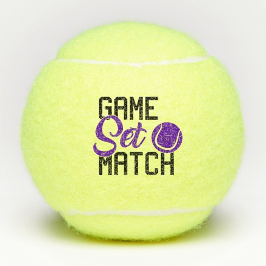 Game Set Match Tennisballen (Voorkant)