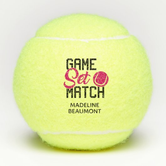 Game Set Match Tennisballen (Voorkant)