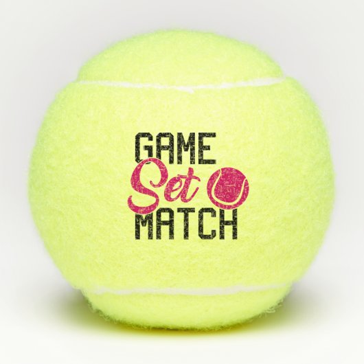 Game Set Match Tennisballen (Voorkant)