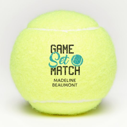 Game Set Match Tennisballen (Voorkant)