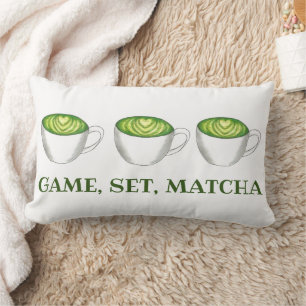 Game Set Matcha Green Tea Latte Foodie Kussen