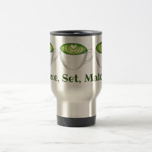 Game Set Matcha Green Tea Latte Foodie Reisbeker