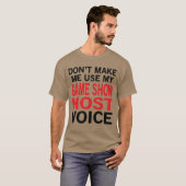 Game Show Host Stem retro T-shirt (Voorkant volledig)