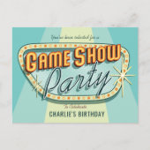 Game Show Party Invitation Briefkaart (Voorkant)