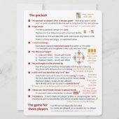 Game-spelregels voor grote afdrukken - Het spel af Kaart (Achterkant)