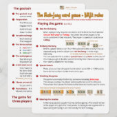 Game-spelregels voor grote afdrukken - Het spel af Kaart (Voorkant / Achterkant)