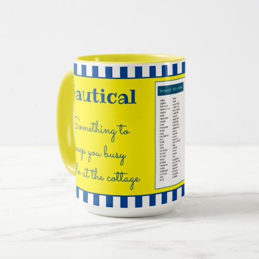 Game Stijl Nautisch Thema Mok (Voorkant links)