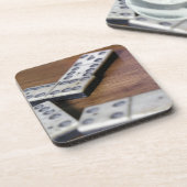 Game Table Domino Dominoes Wood Oud  spel Drankjes Onderzetter (Linkerzijde)