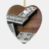 Game Table Domino Dominoes Wood Oud  spel Keramisch Ornament (Rechts)