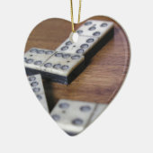 Game Table Domino Dominoes Wood Oud  spel Keramisch Ornament (Links)