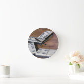 Game Table Domino Dominoes Wood Oud  spel Ronde Klok (Huis)