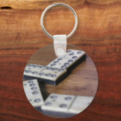 Game Table Domino Dominoes Wood Oud  spel Sleutelhanger (Voorkant)