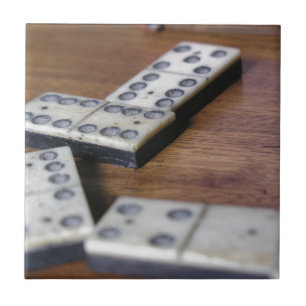 Game Table Domino Dominoes Wood Oud  spel Tegeltje