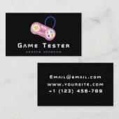 Game-tester Cute Retro Controller Gamer Developer Visitekaartje (Voorkant / Achterkant)