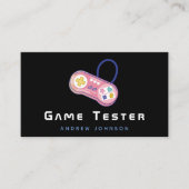 Game-tester Cute Retro Controller Gamer Developer Visitekaartje (Voorkant)