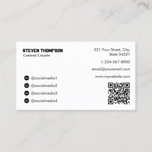 Game Tester Gamer Content Creator Volledige Foto W Visitekaartje (Achterkant)