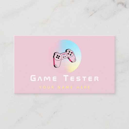 Game Tester Ontwikkelaar Holografische Controller  Visitekaartje (Voorkant)