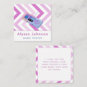 Game Tester Ontwikkelaar Retro Controller Gadget L Vierkante Visitekaartje (Voorkant / Achterkant)