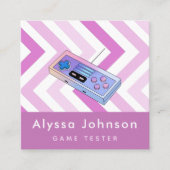 Game Tester Ontwikkelaar Retro Controller Gadget P Vierkante Visitekaartje (Voorkant)