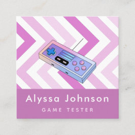 Game Tester Ontwikkelaar Retro Controller Gadget P Vierkante Visitekaartje