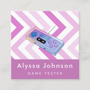 Game Tester Ontwikkelaar Retro Controller Gadget P Vierkante Visitekaartje