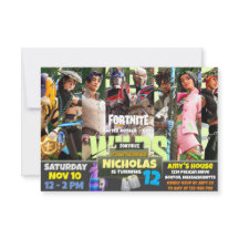 Game thema Uitnodiging