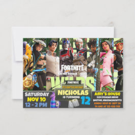 Game thema Uitnodiging