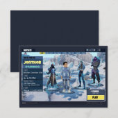 Game thema Uitnodiging (Voorkant / Achterkant)