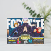 Game thema Uitnodiging (Staand voorkant)