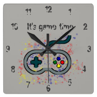 Game-tijd-gamingklok Vierkante Klok
