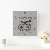 Game-tijd-gamingklok Vierkante Klok (Huis)