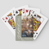 Game Tijd Trendy Moderne Foto Pokerkaarten (Achterkant)