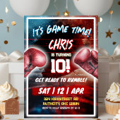 Game Time Boxing Thema Verjaardagsfeest Kaart