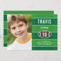 Game Time Football Verjaardagsfeest Uitnodiging