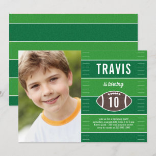 Game Time Football Verjaardagsfeest Uitnodiging