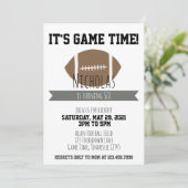 Game Time Football Verjaardagsuitnodiging Kaart (Staand voorkant)