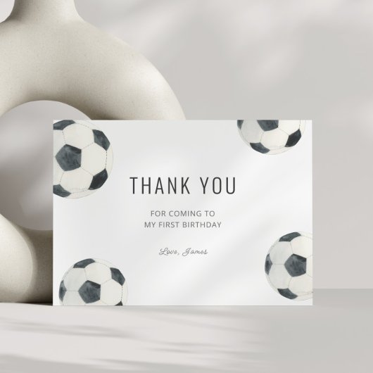 Game Time Voetbal Football Boy Verjaardag Bedankkaart