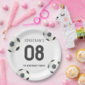 Game Time Voetbal Football Boy Verjaardag Papieren Bordje (Feest)