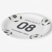 Game Time Voetbal Football Boy Verjaardag Papieren Bordje (Gekanteld)