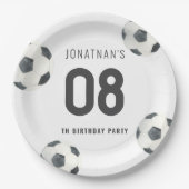 Game Time Voetbal Football Boy Verjaardag Papieren Bordje (Voorkant)